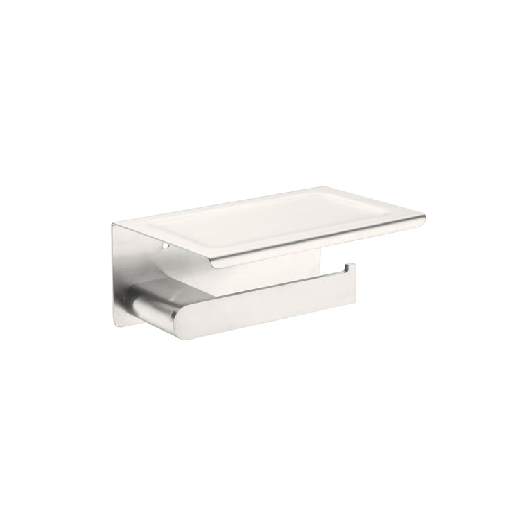 Bianca Toilet Roll Holders with Phone Holder Brushed Nickel
