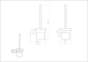 Dolce Toilet Brush Holder - PLUMBCORP BATHROOM & KITCHEN CENTRE