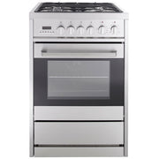 600mm stainless steel dual fuel upright cooker
