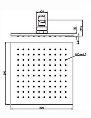 200mm Square Shower Head - PLUMBCORP BATHROOM & KITCHEN CENTRE