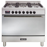 900mm Technika Stainless Steel Dual Fuel Upright Cooker
