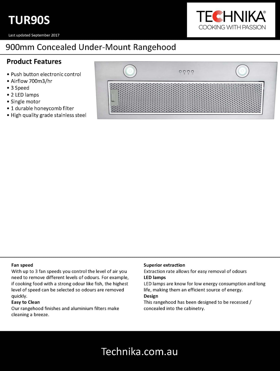 520mm Concealed Under Mount Rangehood Sales Plumbcorp Bathroom and Kitchen Centre